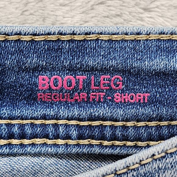 INC International Concepts Jeans Womens 4PS SHORT Blue Regular Fit Boot Cut Leg - Picture 5 of 12